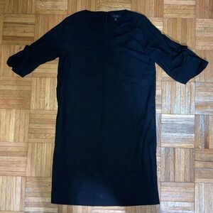 COS Black Wool Blend Gatherered Sleeve Above Knee Dress 6